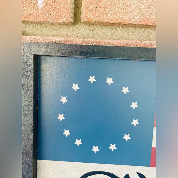 *Home Sweet Home Primitive Flag Sign - Picture 4 of 12